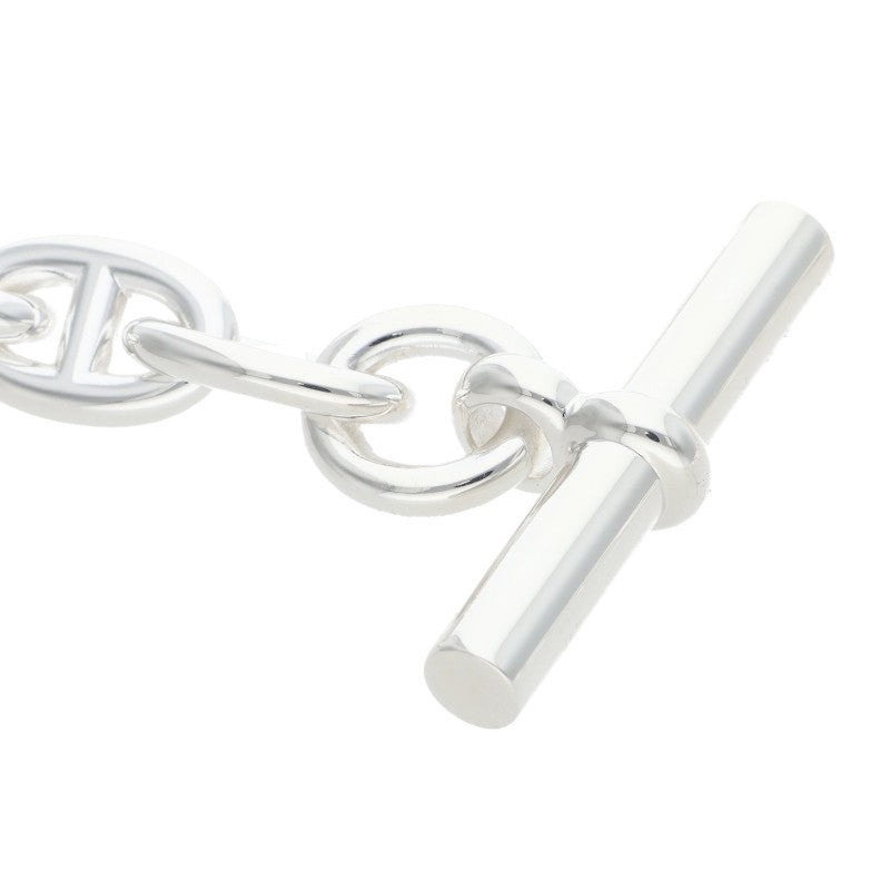 HERMES Chaine d'Ancre 925 Silver Choker Necklace Size PM