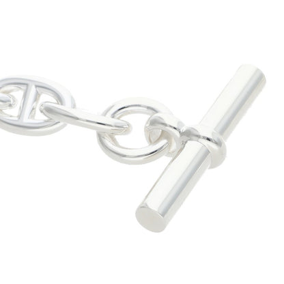 HERMES Chaine d'Ancre 925 Silver Choker Necklace Size PM