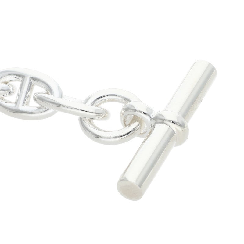HERMES Chaine d'Ancre 925 Silver Choker Necklace Size PM