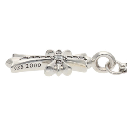 Chrome Hearts Fat Cross Tiny Bar Silver Necklace Size 20INCH