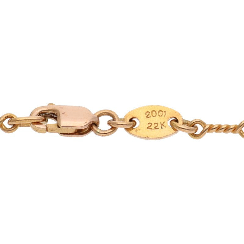 Chrome Hearts 22K Twist Chain Gold Necklace Size 24