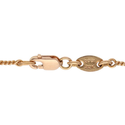 Chrome Hearts 22K Twist Chain Gold Necklace Size 24