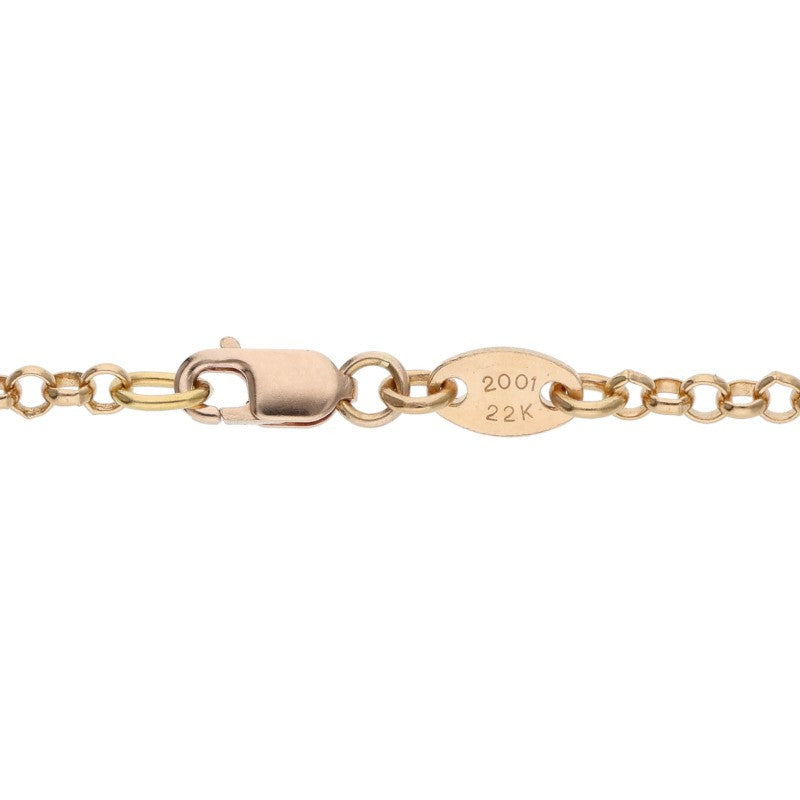 Chrome Hearts 22K Yellow Gold Chain Necklace Size 20INCH