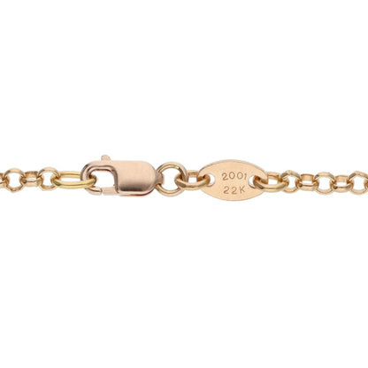 Chrome Hearts 22K Yellow Gold Chain Necklace Size 20INCH