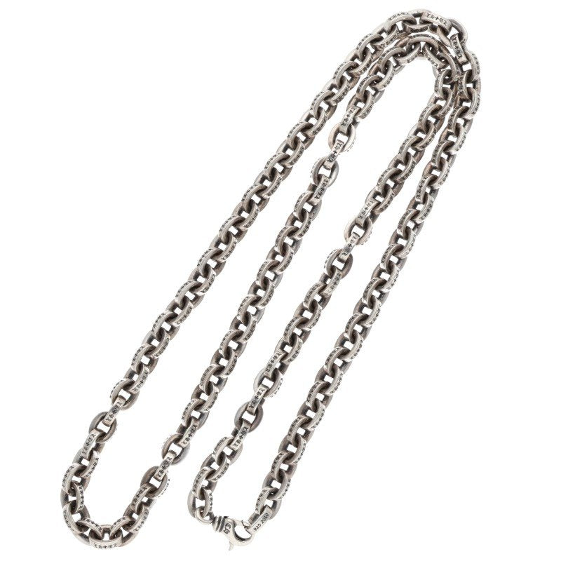 Chrome Hearts Large Paper Chain Silver Necklace Size 30INCH
