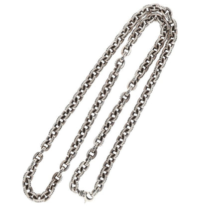 Chrome Hearts Large Paper Chain Silver Necklace Size 30INCH