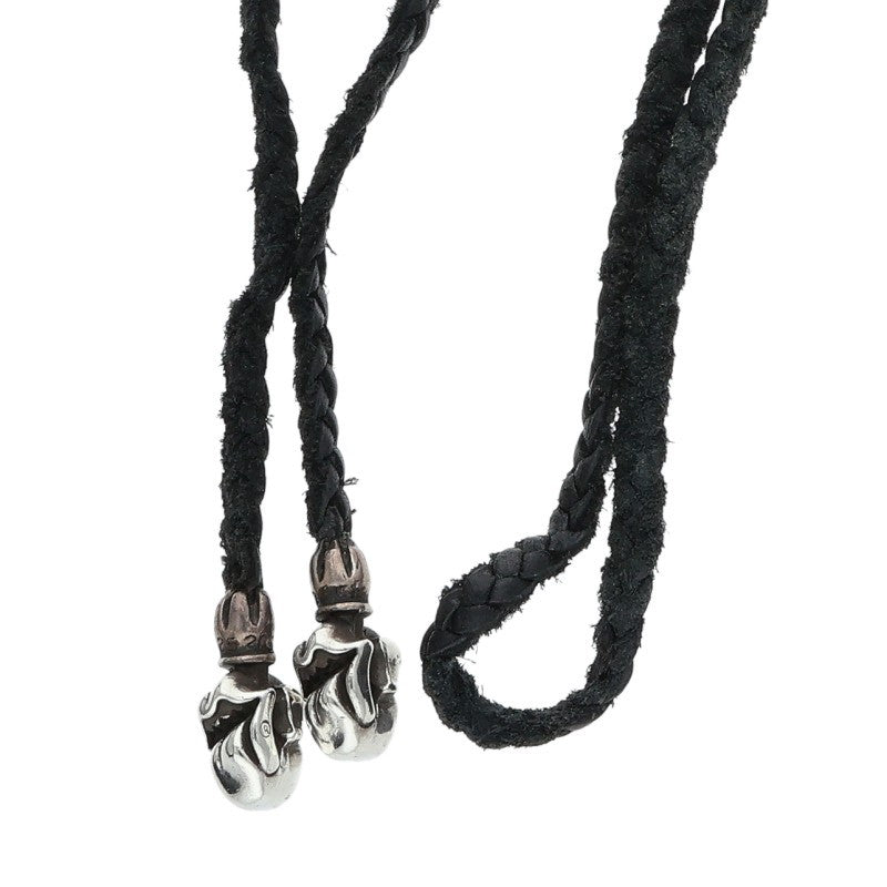 Chrome Hearts LEATHER BRAID Tongue Necklace