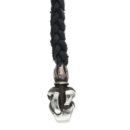 Chrome Hearts LEATHER BRAID Tongue Necklace