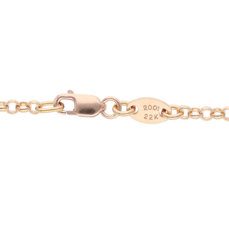 Chrome Hearts 22K Yellow Gold Chain Necklace Size 20INCH