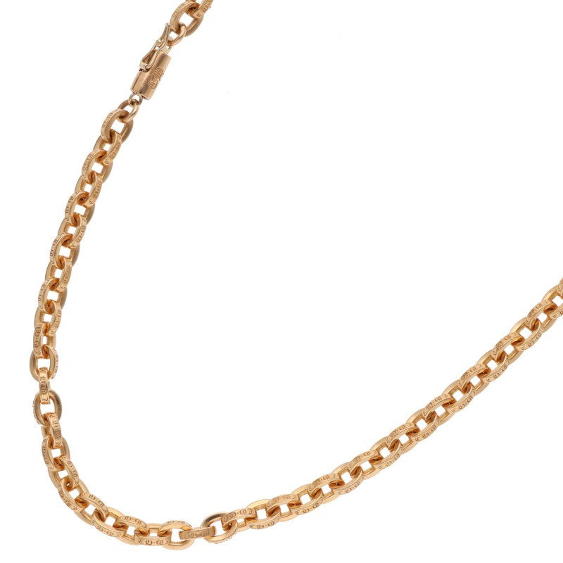 Chrome Hearts 22K Gold Paper Chain Necklace Yellow Size 24