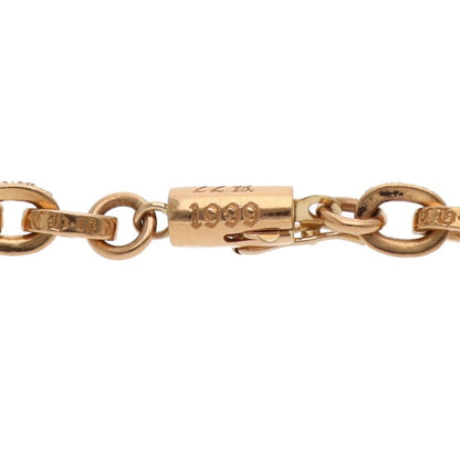 Chrome Hearts 22K Gold Paper Chain Necklace Yellow Size 24