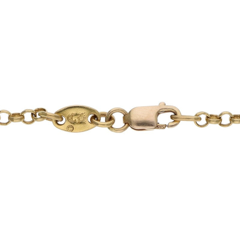 Chrome Hearts 22K Roll Chain Gold Necklace Size 18INCH