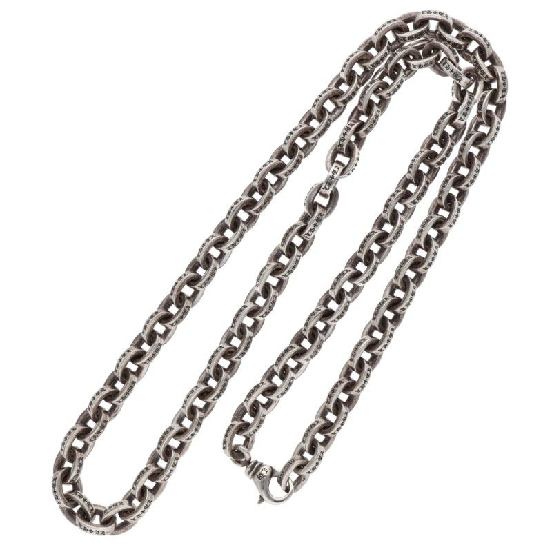 Chrome Hearts 925 PAPER CHAIN LRG Necklace Silver Size 24