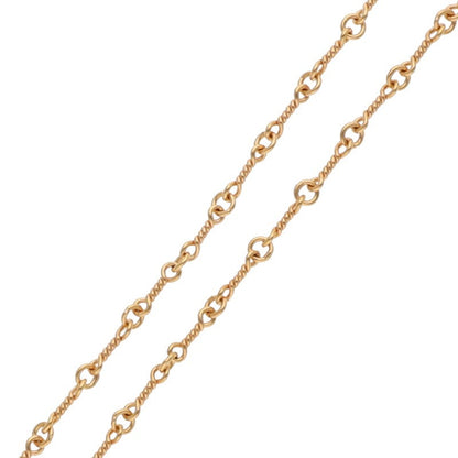 Chrome Hearts 22K Gold Twist Necklace Yellow Size 18INCH