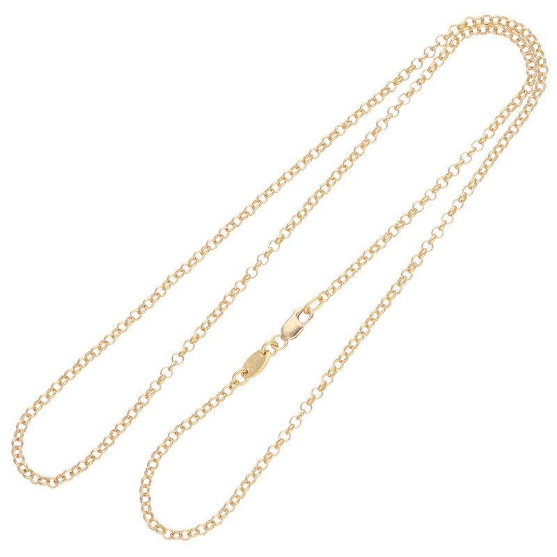 Chrome Hearts 22K Roll Chain Gold Necklace Size 20INCH