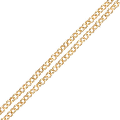 Chrome Hearts 22K Roll Chain Gold Necklace Size 20INCH