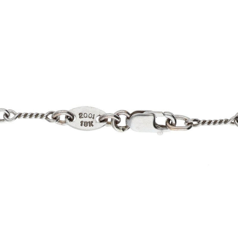 Chrome Hearts 18K White Gold Chain Necklace Size 18INCH