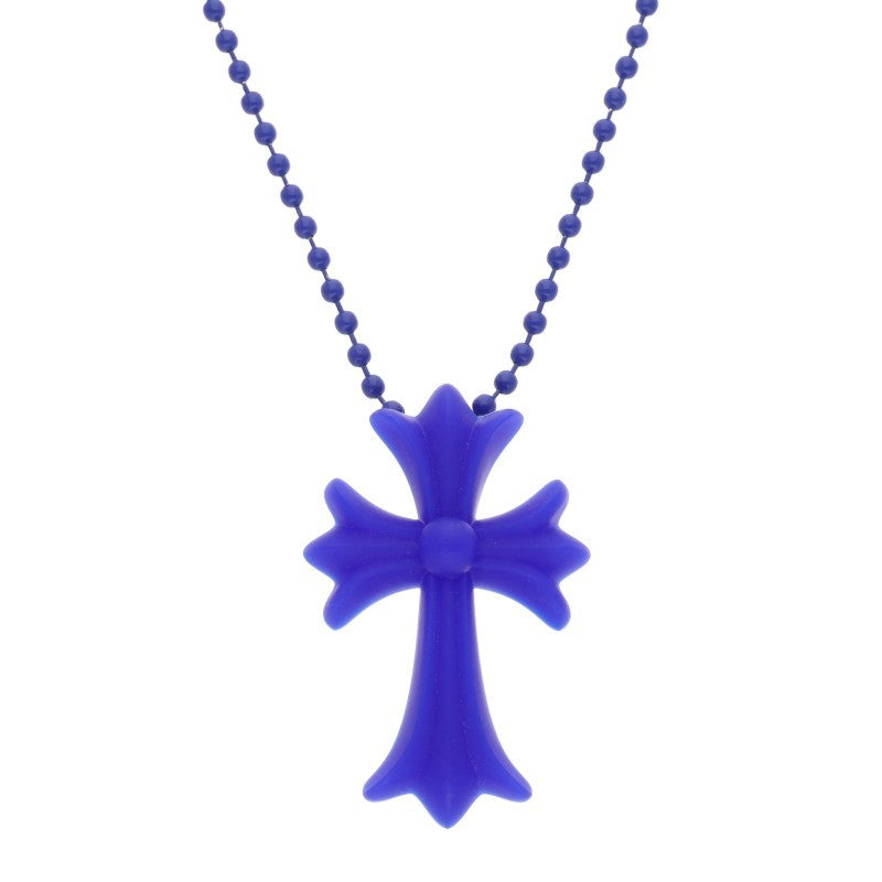 Chrome Hearts Rubber Small CH Necklace Blue Size ONE SIZE