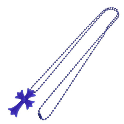 Chrome Hearts Rubber Small CH Necklace Blue Size ONE SIZE