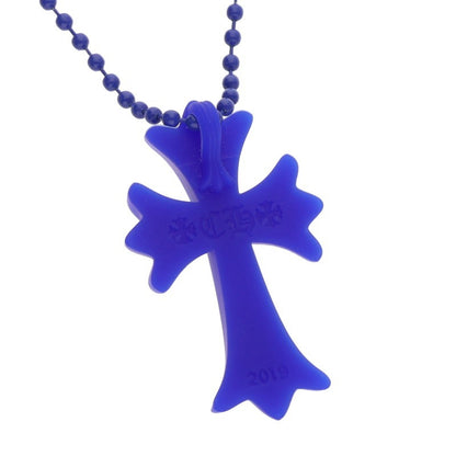 Chrome Hearts Rubber Small CH Necklace Blue Size ONE SIZE