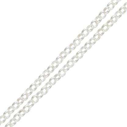 Chrome Hearts Roll Chain Silver Necklace Size 16INCH