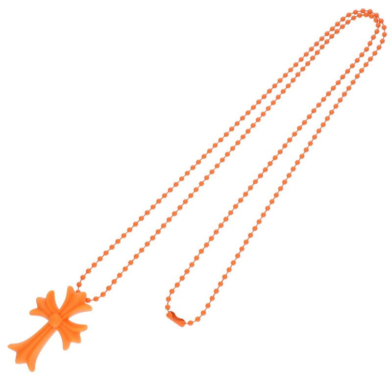 Chrome Hearts RUBBER CH CRS Rubber Necklace Size ONE Orange