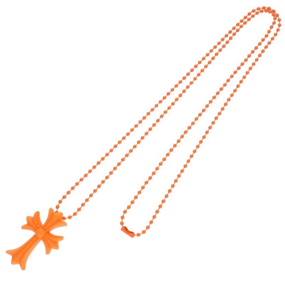 Chrome Hearts RUBBER CH CRS Rubber Necklace Size ONE Orange
