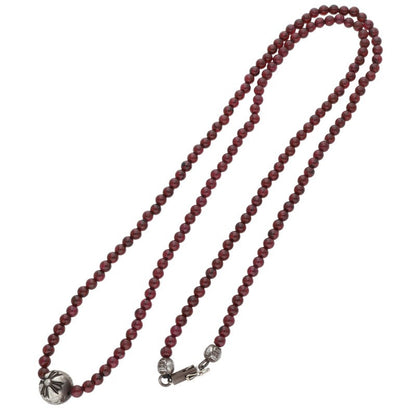 Chrome Hearts 4mm Bead Red Silver Necklace Size ONE SIZE