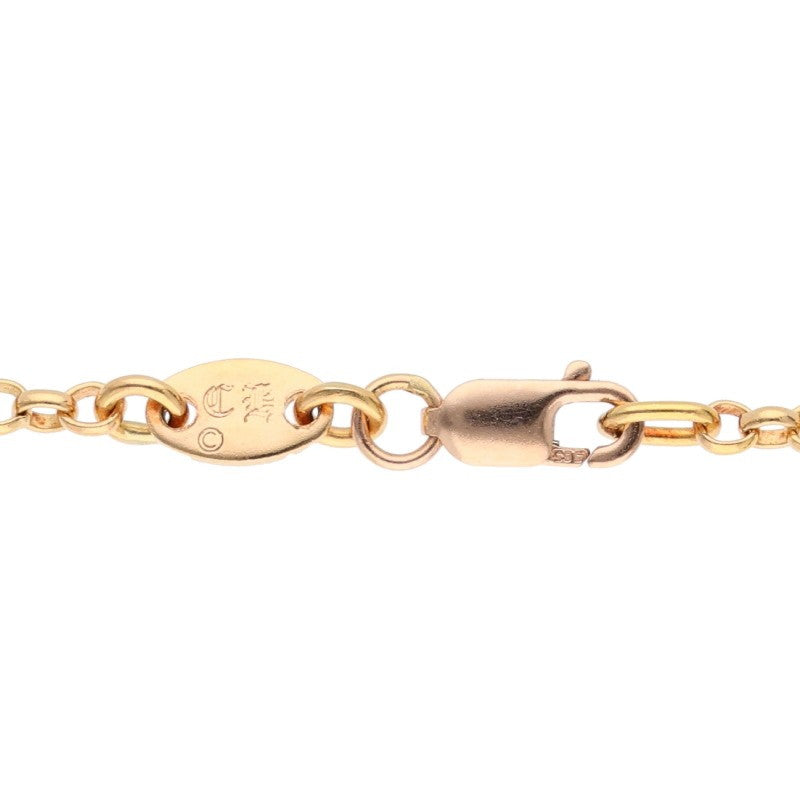 Chrome Hearts 22K Gold Roll Necklace Yellow Size 24INCH