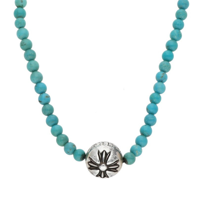 Chrome Hearts 4mm Turquoise Beaded ONE SIZE Necklace Size ONE SIZE