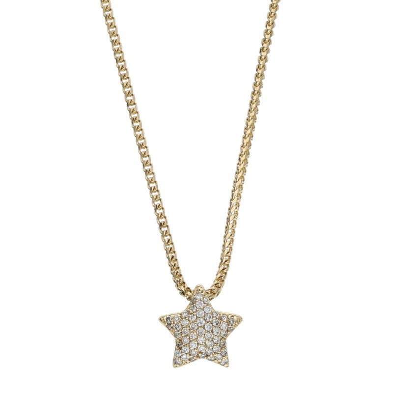 Bijouterie Gonin 14K Gold/Clear Motif Necklace Size ONE SIZE