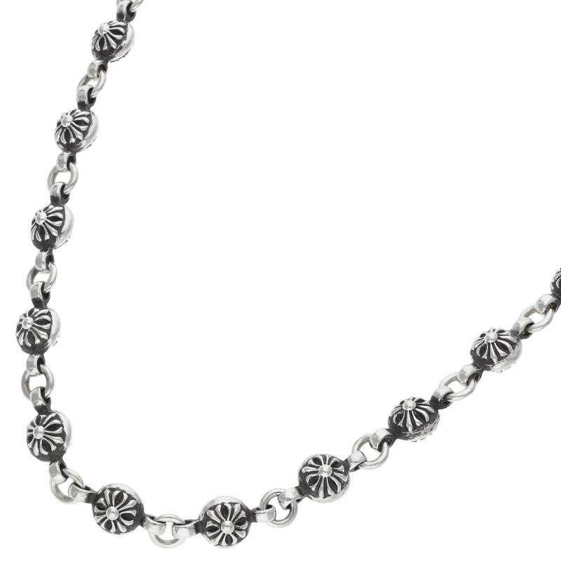 Chrome Hearts #1 Cross Ball Silver Necklace Size 20INCH