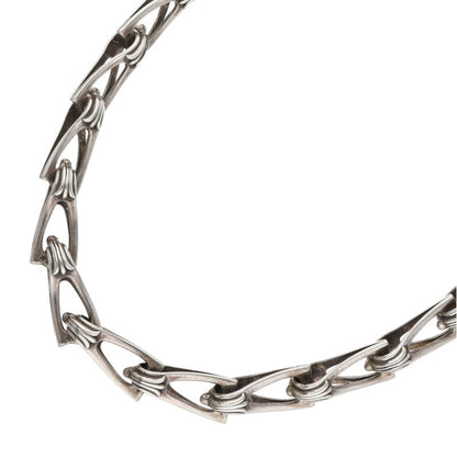 Chrome Hearts WINDOW CHAIN CHKR Silver Necklace Size 16INCH
