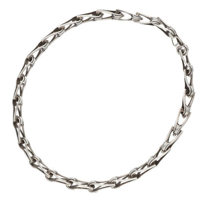Chrome Hearts WINDOW CHAIN CHKR Silver Necklace Size 16INCH