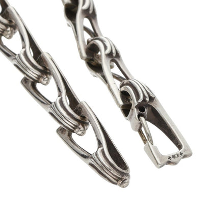 Chrome Hearts WINDOW CHAIN CHKR Silver Necklace Size 16INCH