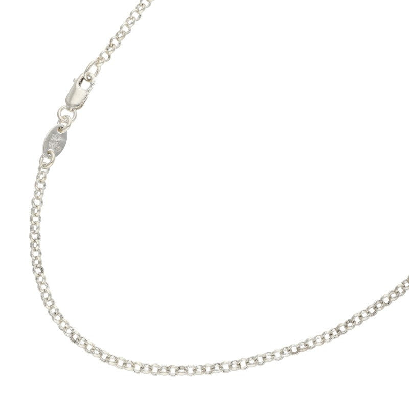 Chrome Hearts Roll Chain Silver Necklace 925 Size 16INCH