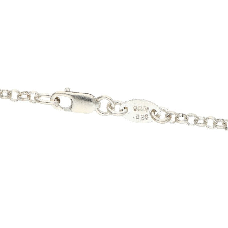 Chrome Hearts Roll Chain Silver Necklace 925 Size 16INCH
