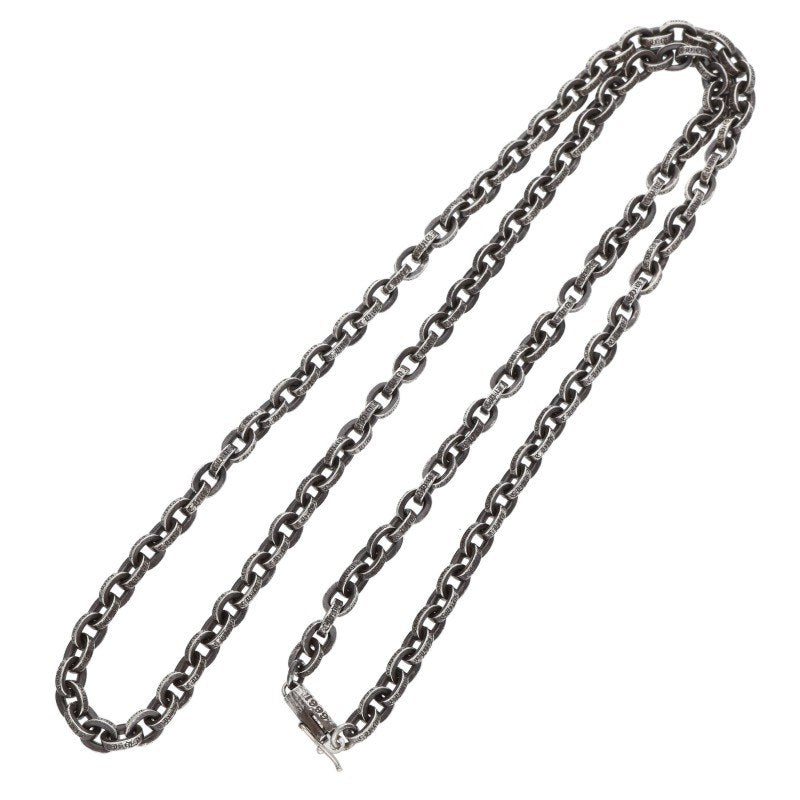 Chrome Hearts Paper Chain Silver Necklace Size 24INCH