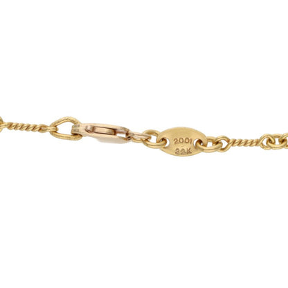Chrome Hearts 22K Gold Twist Chain Necklace Size 16INCH