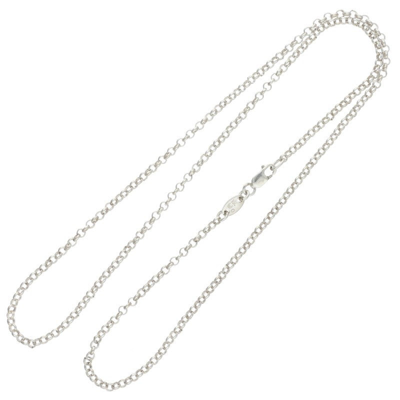 Chrome Hearts Roll Chain Silver Necklace Size 20INCH