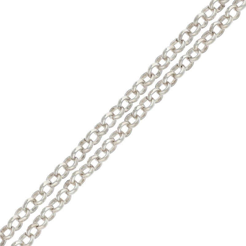 Chrome Hearts Roll Chain Silver Necklace Size 20INCH