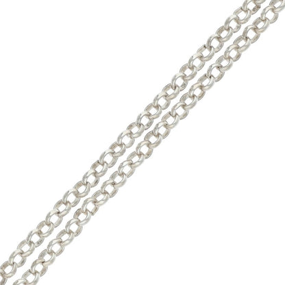 Chrome Hearts Roll Chain Silver Necklace Size 20INCH