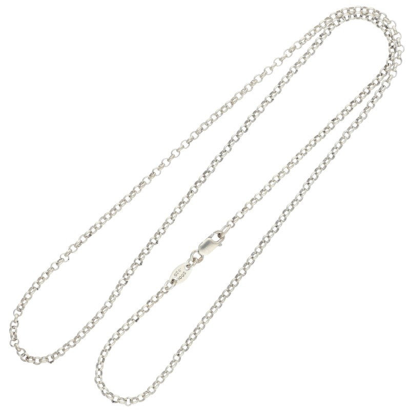 Chrome Hearts Roll Chain Silver Necklace Size 20INCH