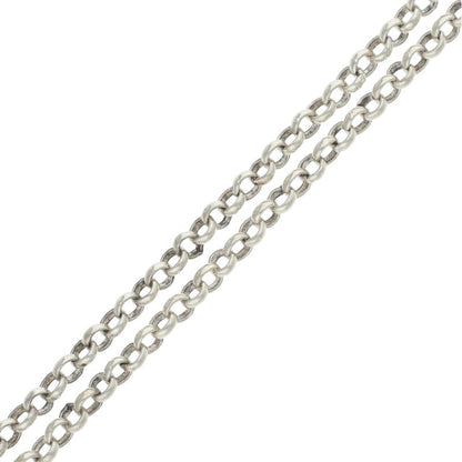Chrome Hearts Roll Chain Silver Necklace Size 20INCH