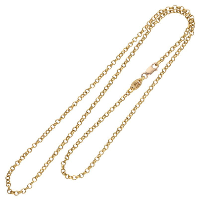 Chrome Hearts 22K Gold Roll Chain Yellow Size 18INCH