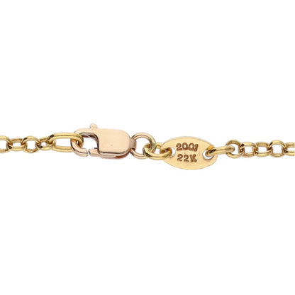 Chrome Hearts 22K Gold Roll Chain Yellow Size 18INCH