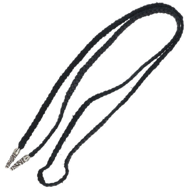 Chrome Hearts Scroll Leather Silver Necklace Size ONE SIZE