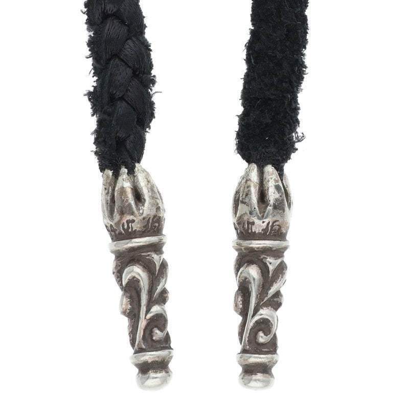 Chrome Hearts Scroll Leather Silver Necklace Size ONE SIZE