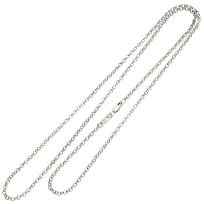 Chrome Hearts 925 Silver Roll Chain Necklace Size 24INCH