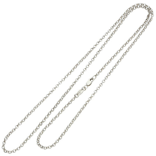 Chrome Hearts 925 Silver Roll Chain Necklace Size 24INCH